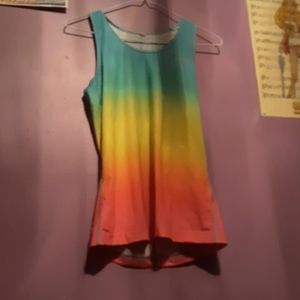 Rainbow Fila tank top